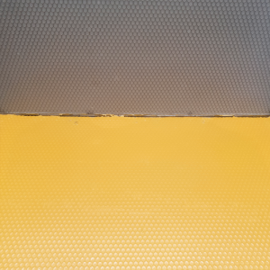 Feuille de cire en cours de prise