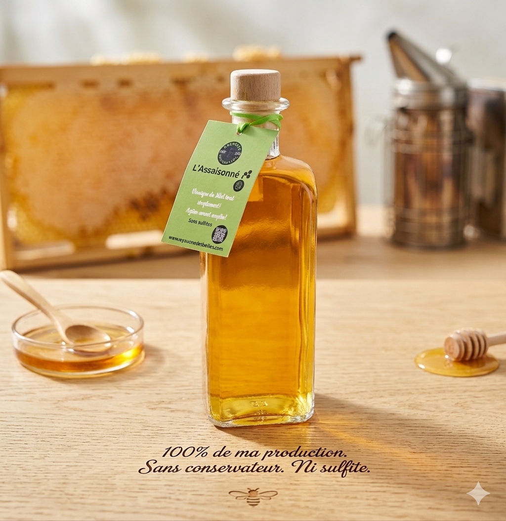 L’Assaisonné : Un Vinaigre de miel sans sulfites