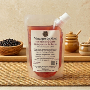 Vinaigre de Miel- Baies de Myrte Biologiques de Sardaigne – Edition Voyageuse- Vrac 50 cl